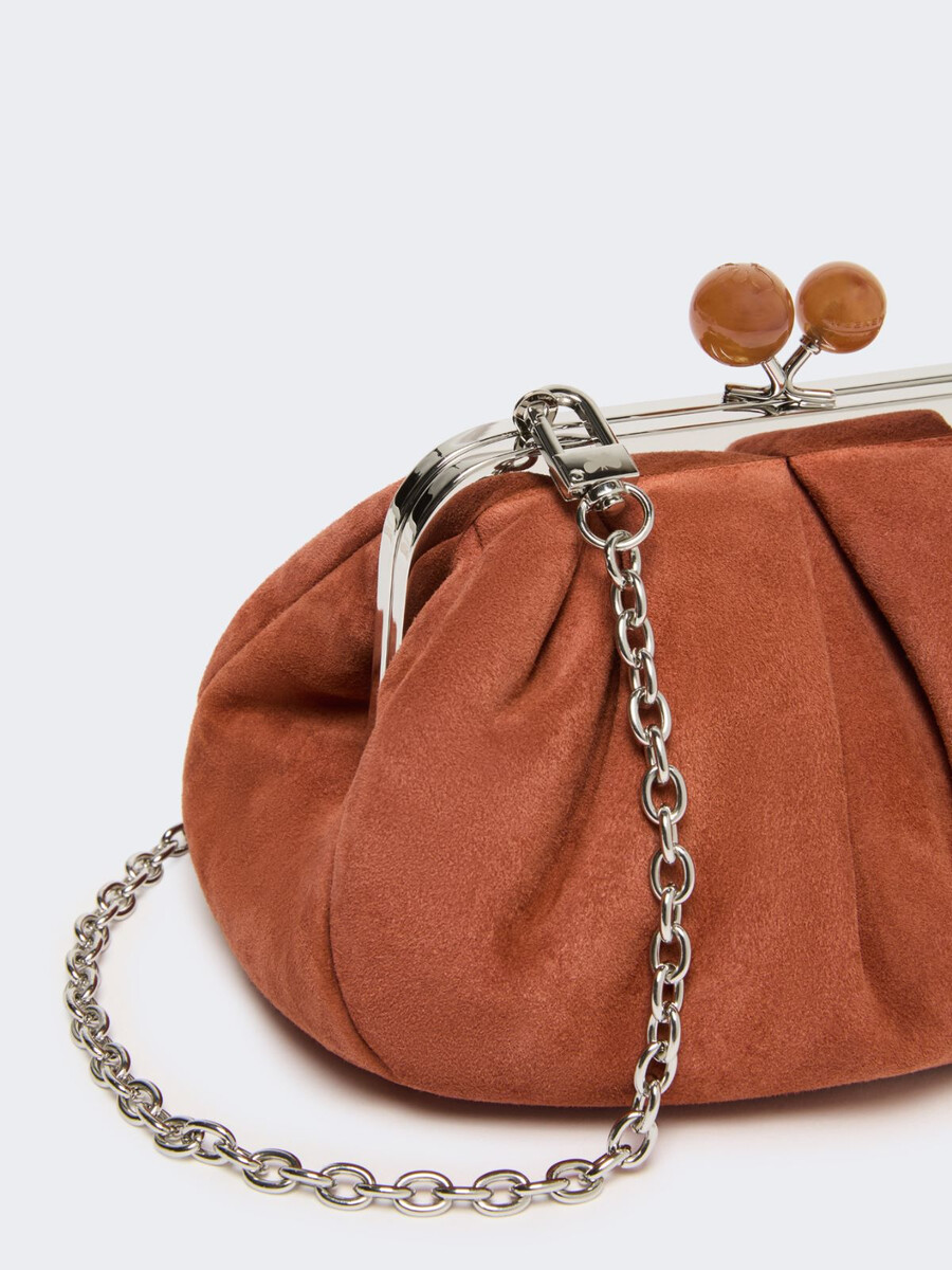 bolso pequeño de ante pasticcino - marrÓn