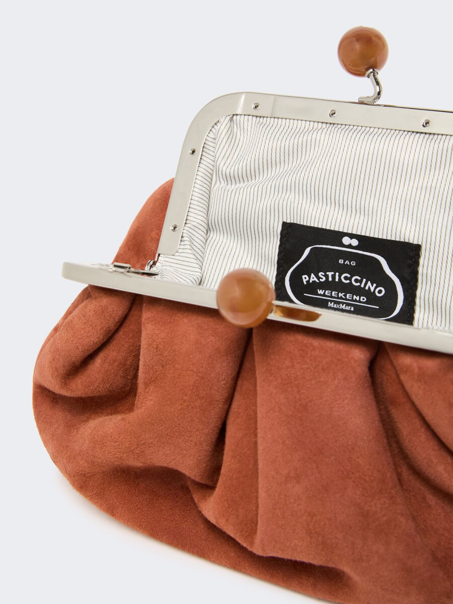 bolso pequeño de ante pasticcino - marrÓn