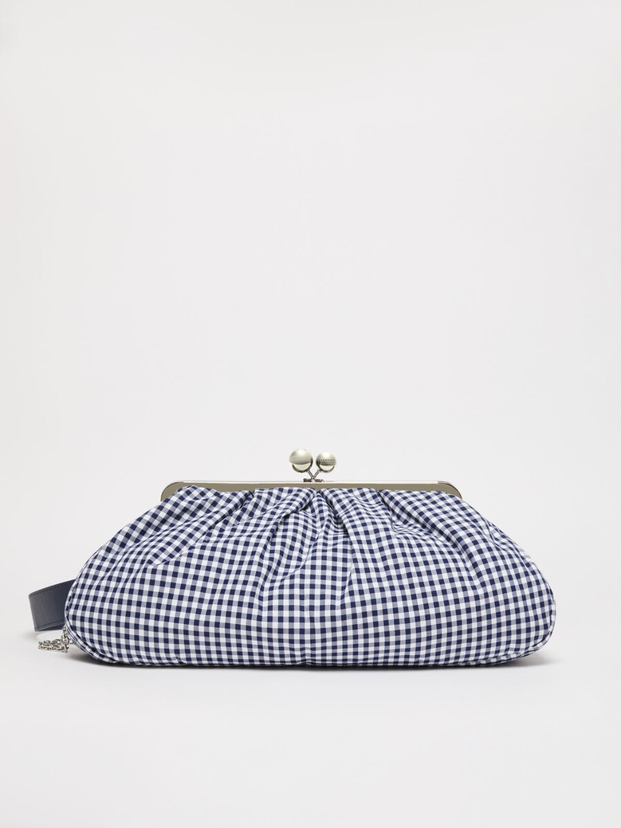 bolso pasticcino grande de algodón vichy - ultramarine
