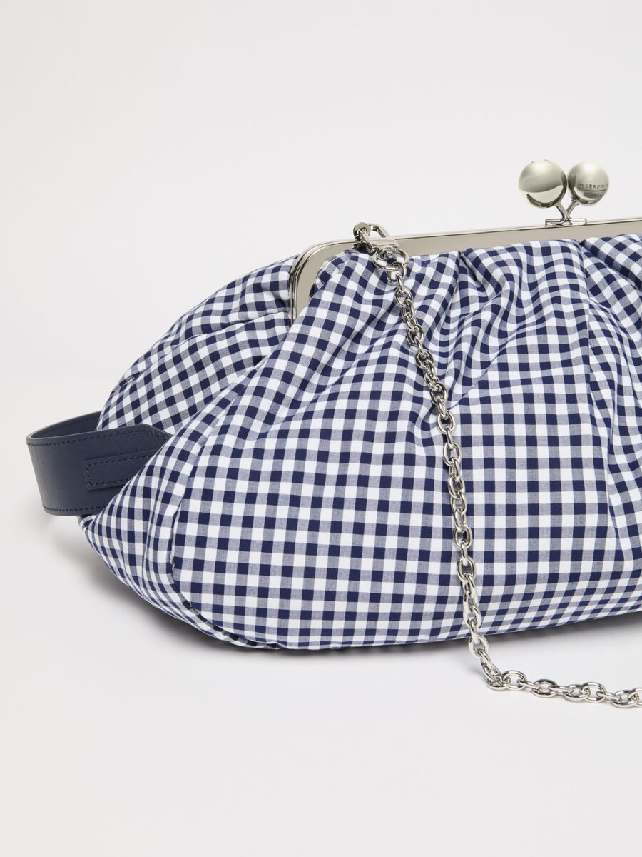 bolso pasticcino grande de algodón vichy - ultramarine