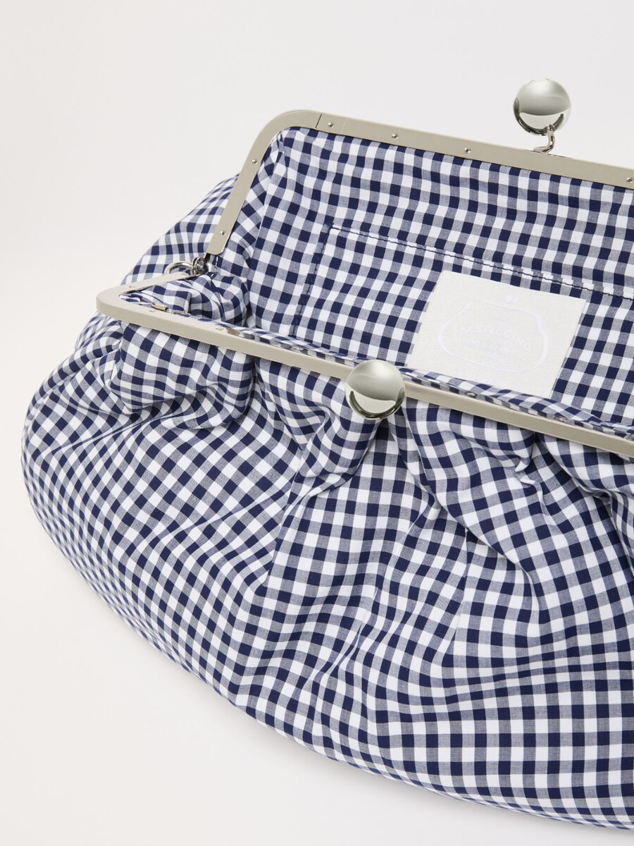 bolso pasticcino grande de algodón vichy - ultramarine