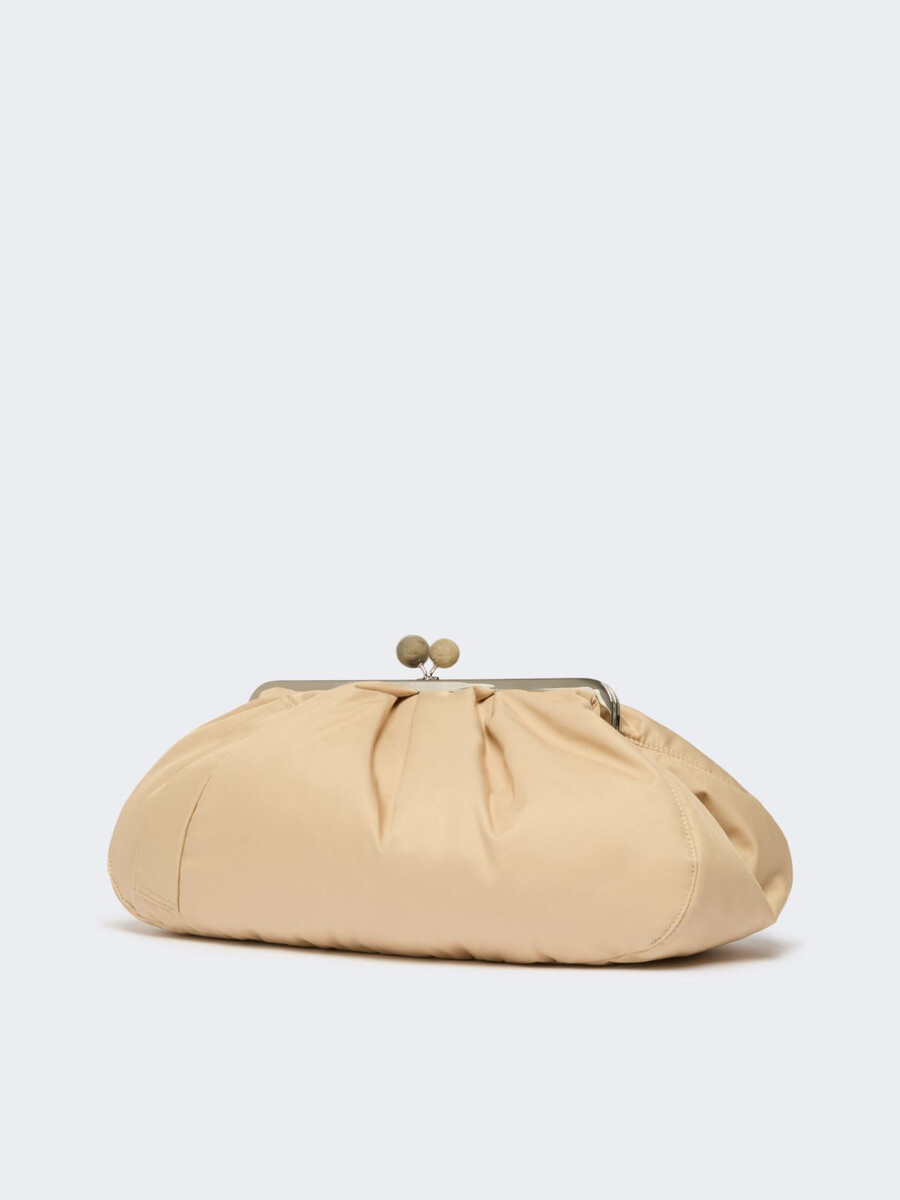 bolso pasticcino extragrande de gabardina técnica acolchada - beige