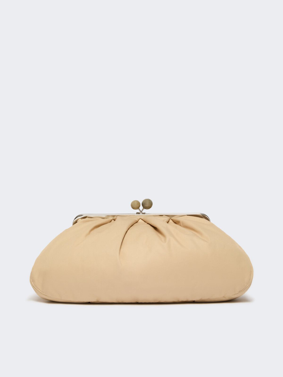 bolso pasticcino extragrande de gabardina técnica acolchada - beige