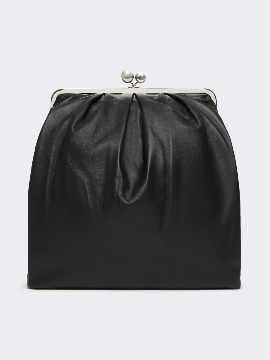 mochila de piel napa - negro
