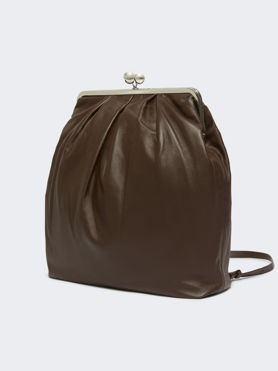 mochila de piel napa - marrÓn