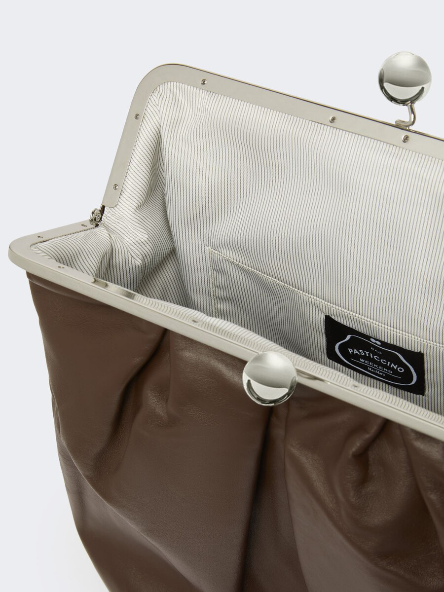 mochila de piel napa - marrÓn