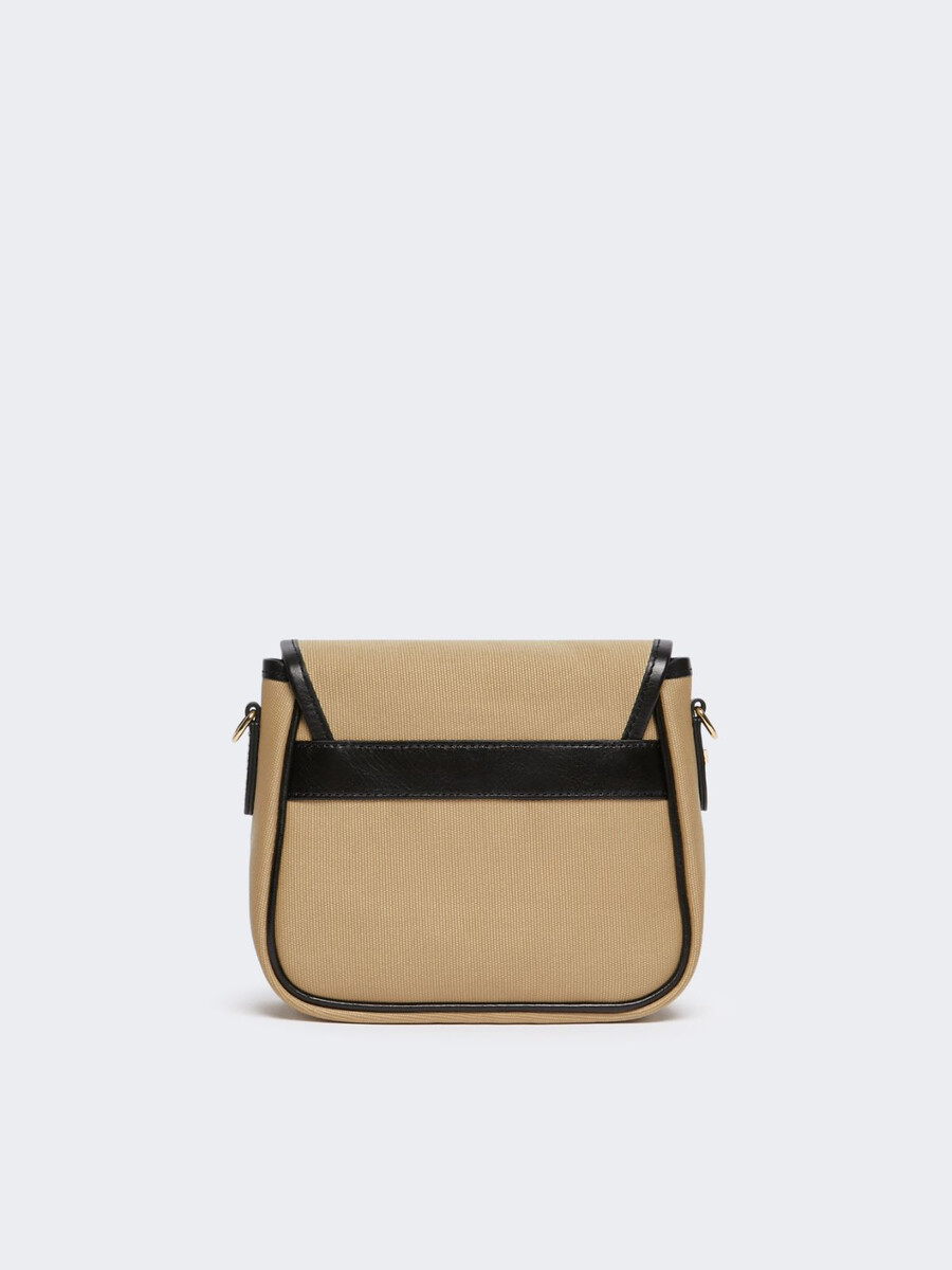bolso bandolera pequeño de lona - beige