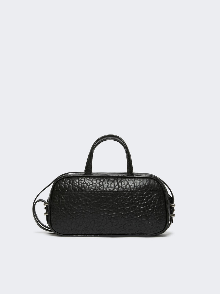 bolso boston de piel napa - negro