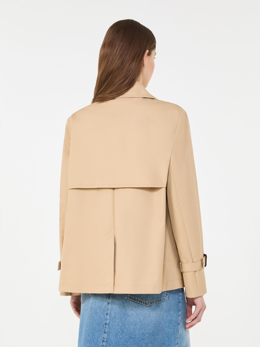 gabardina corta impermeable - beige