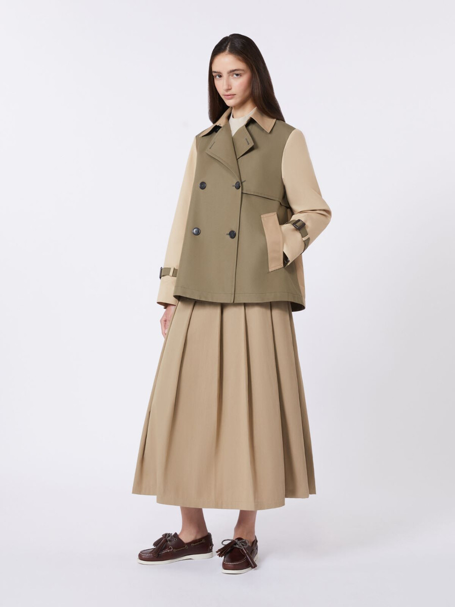 gabardina corta impermeable de gabardina - mud