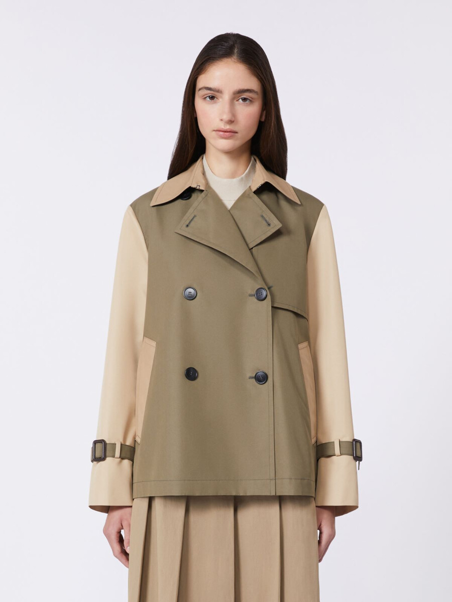 gabardina corta impermeable de gabardina - mud