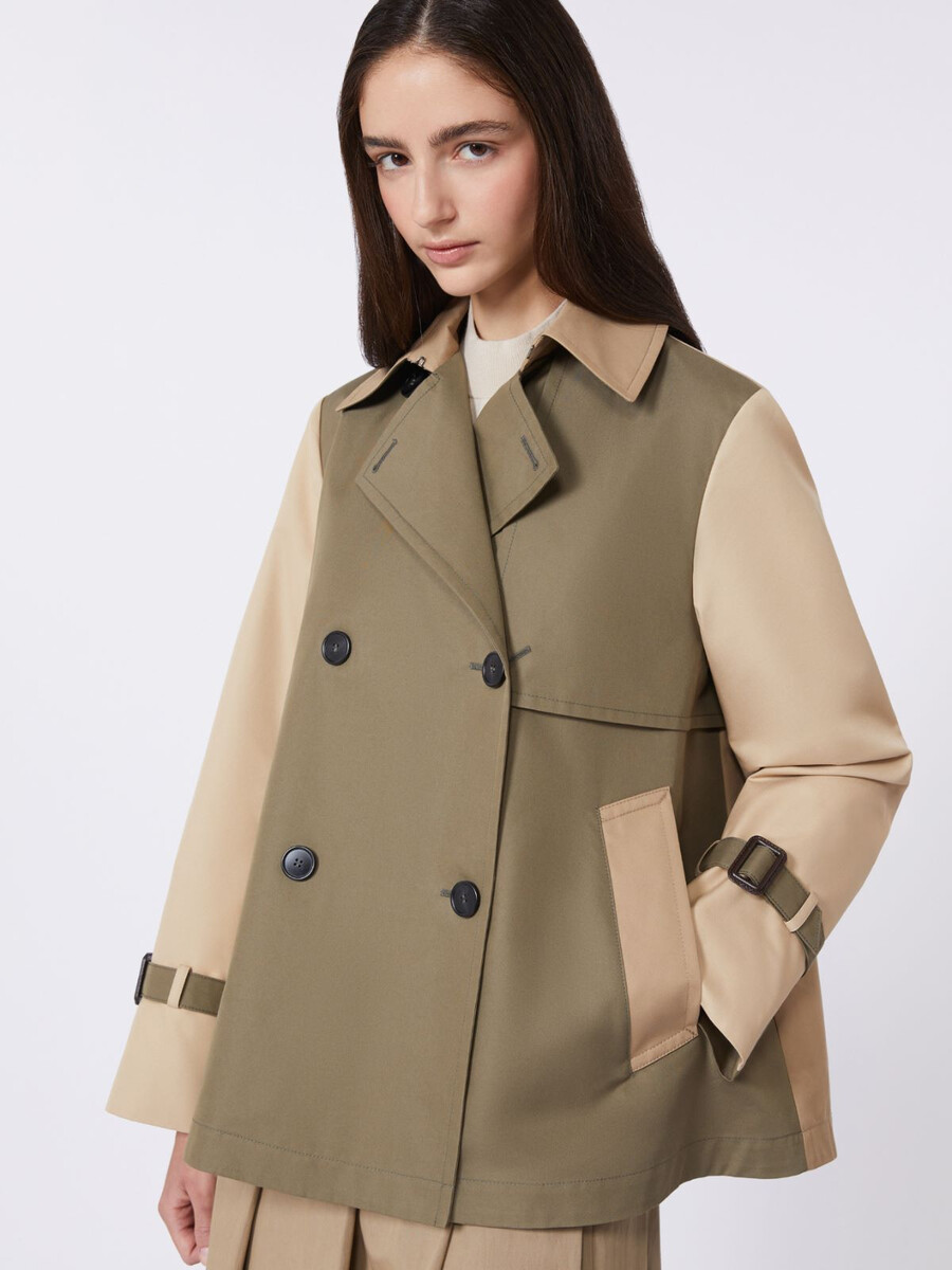 gabardina corta impermeable de gabardina - mud