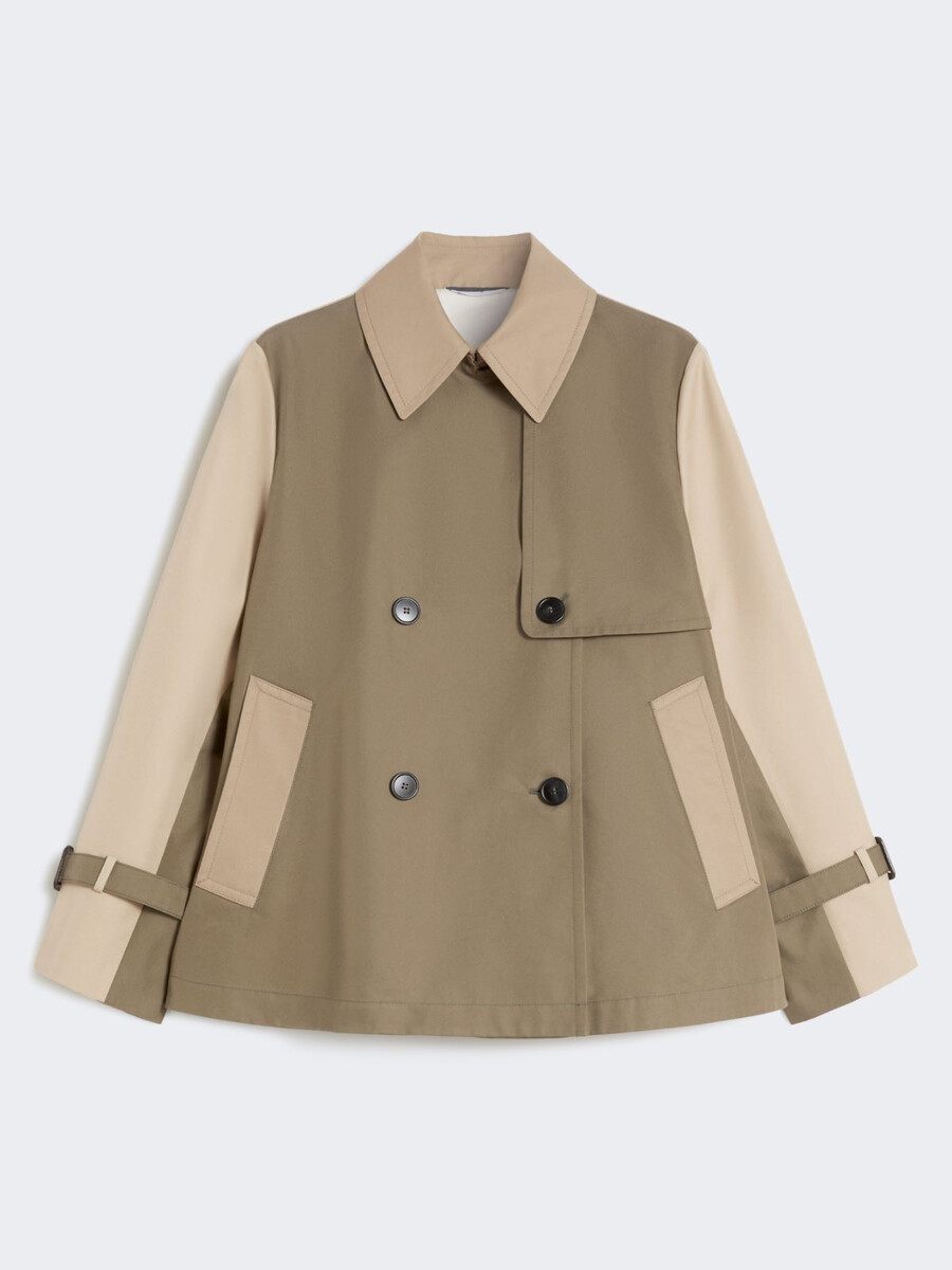 gabardina corta impermeable de gabardina - mud