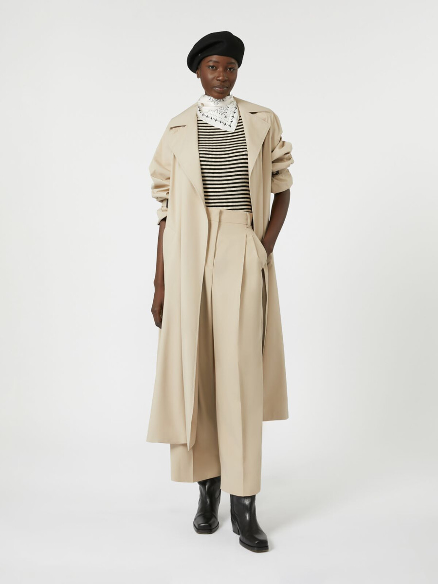 gabardina de lona impermeable - beige