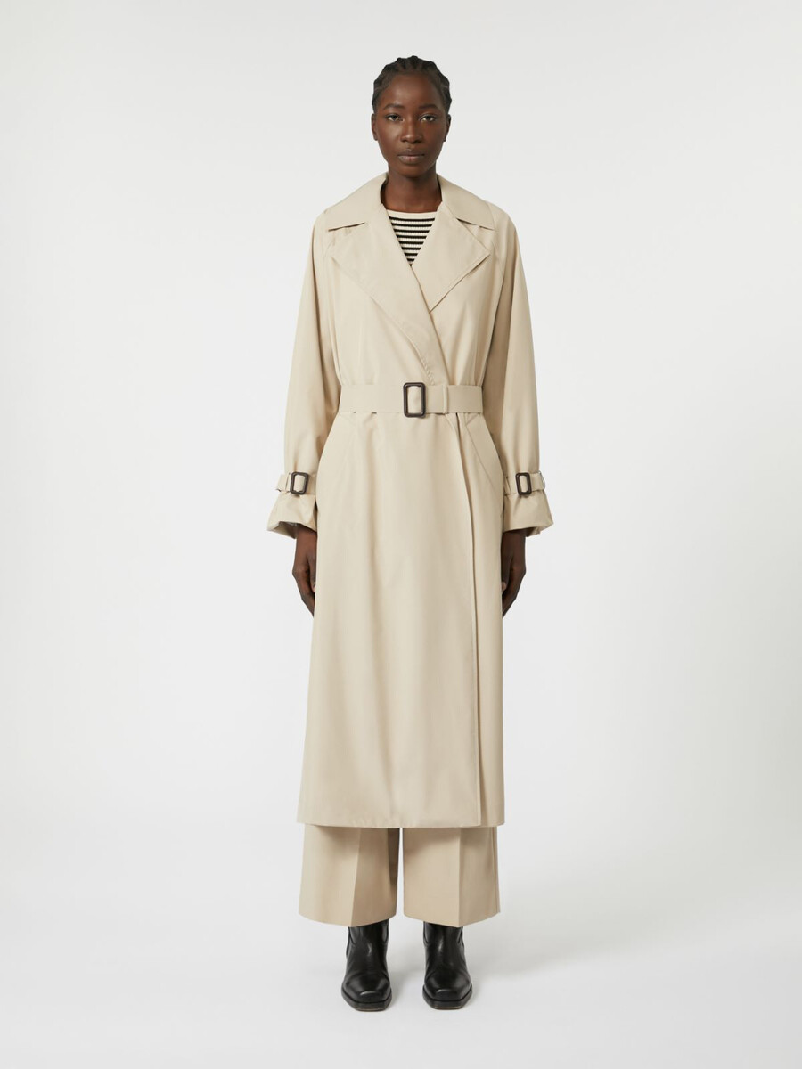 gabardina de lona impermeable - beige