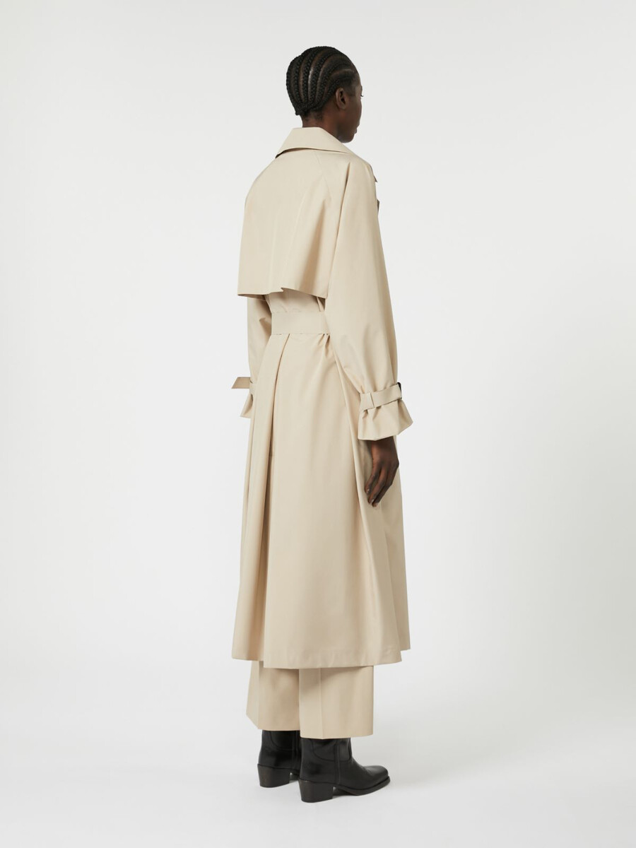 gabardina de lona impermeable - beige