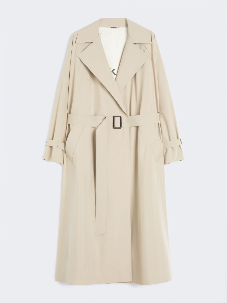 gabardina de lona impermeable - beige