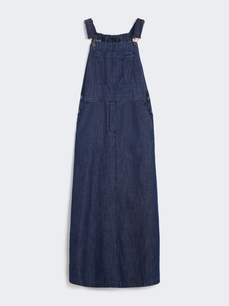 vestido vaquero estilo peto - azul marino