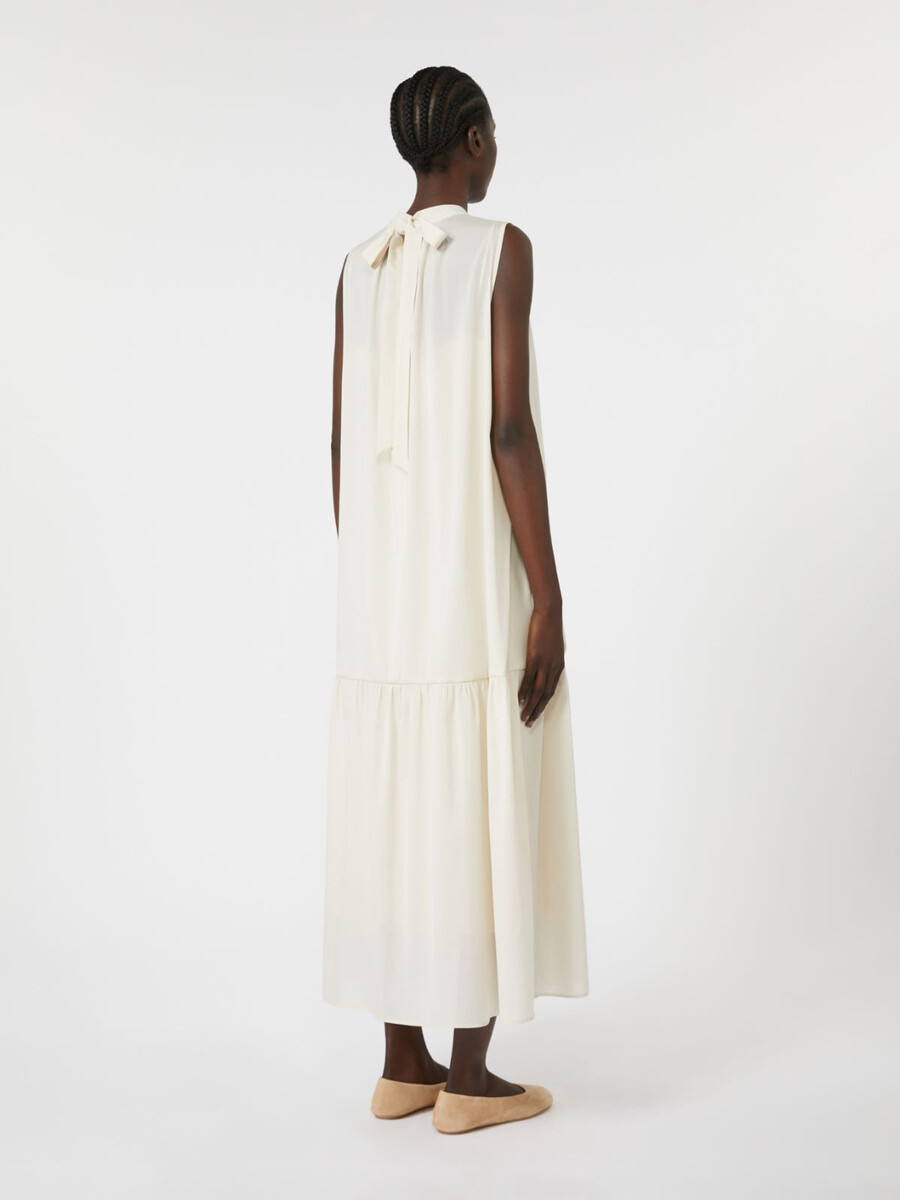 vestido de lona de mezcla de algodón - arena