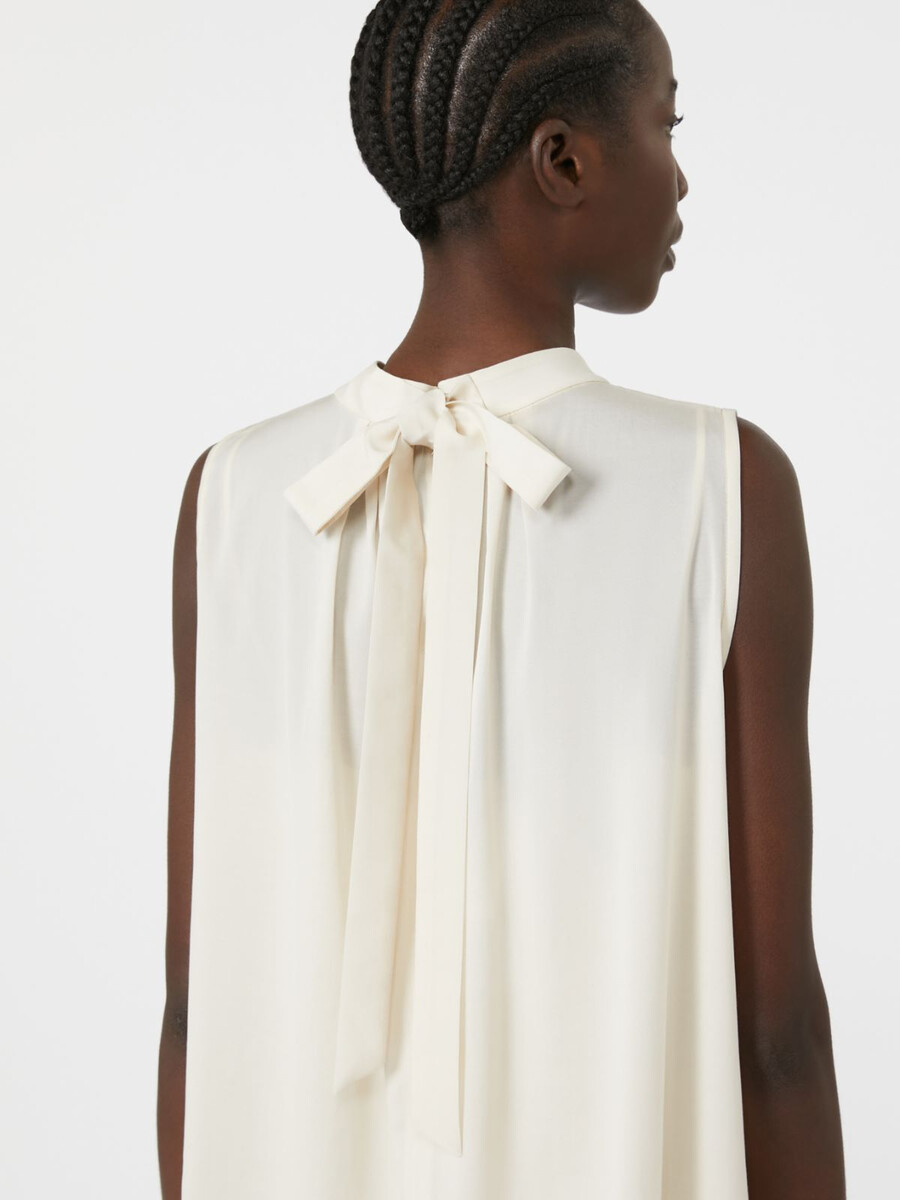 vestido de lona de mezcla de algodón - arena