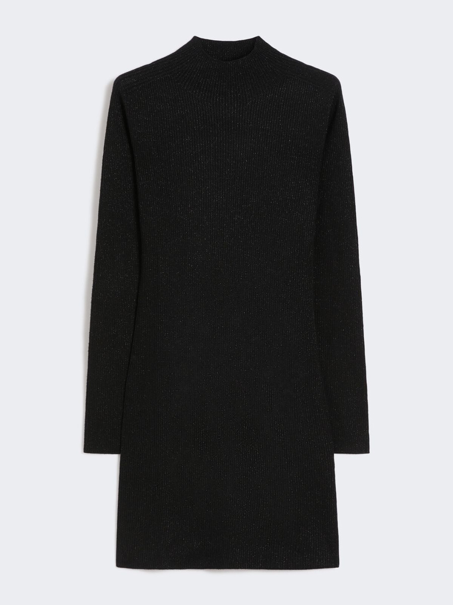 vestido de lana y lurex - negro