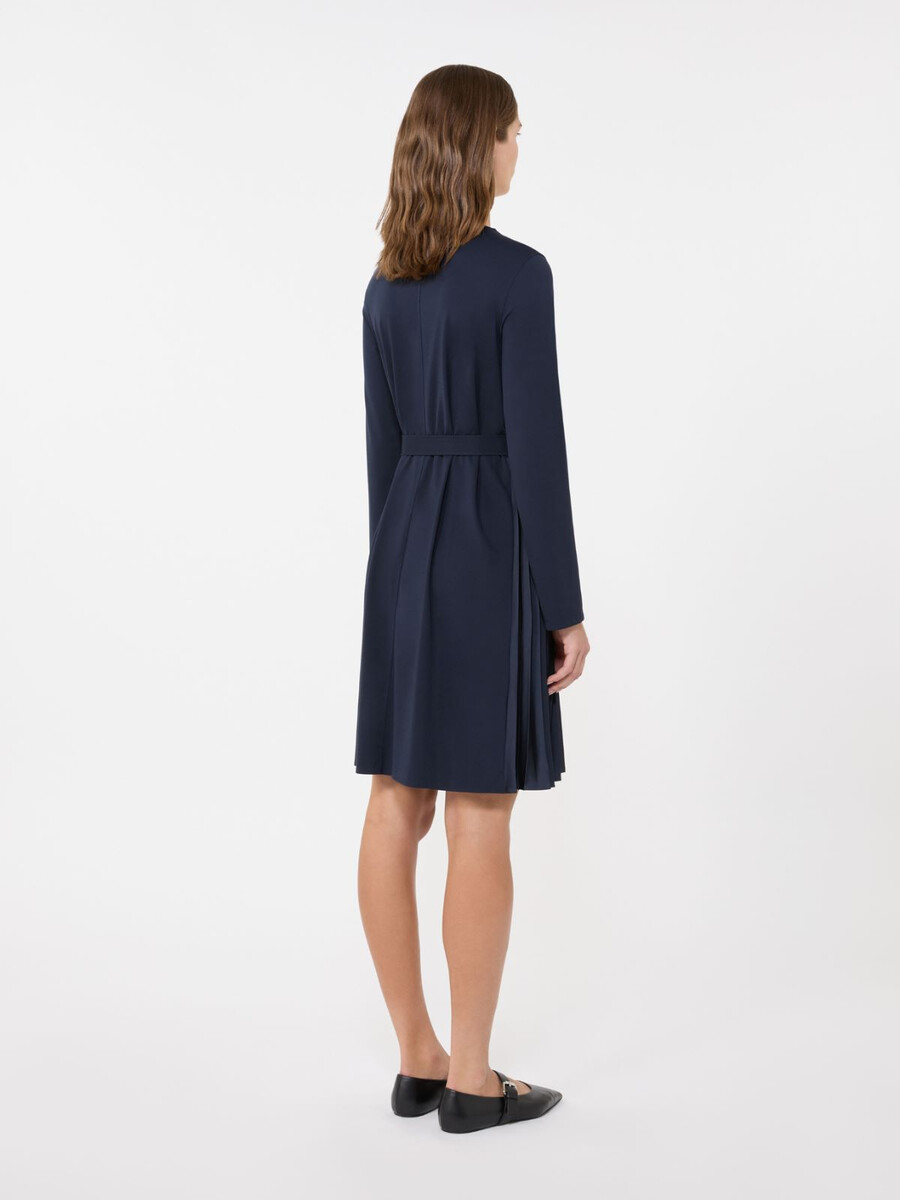 vestido de jersey de punto milano - azul marino