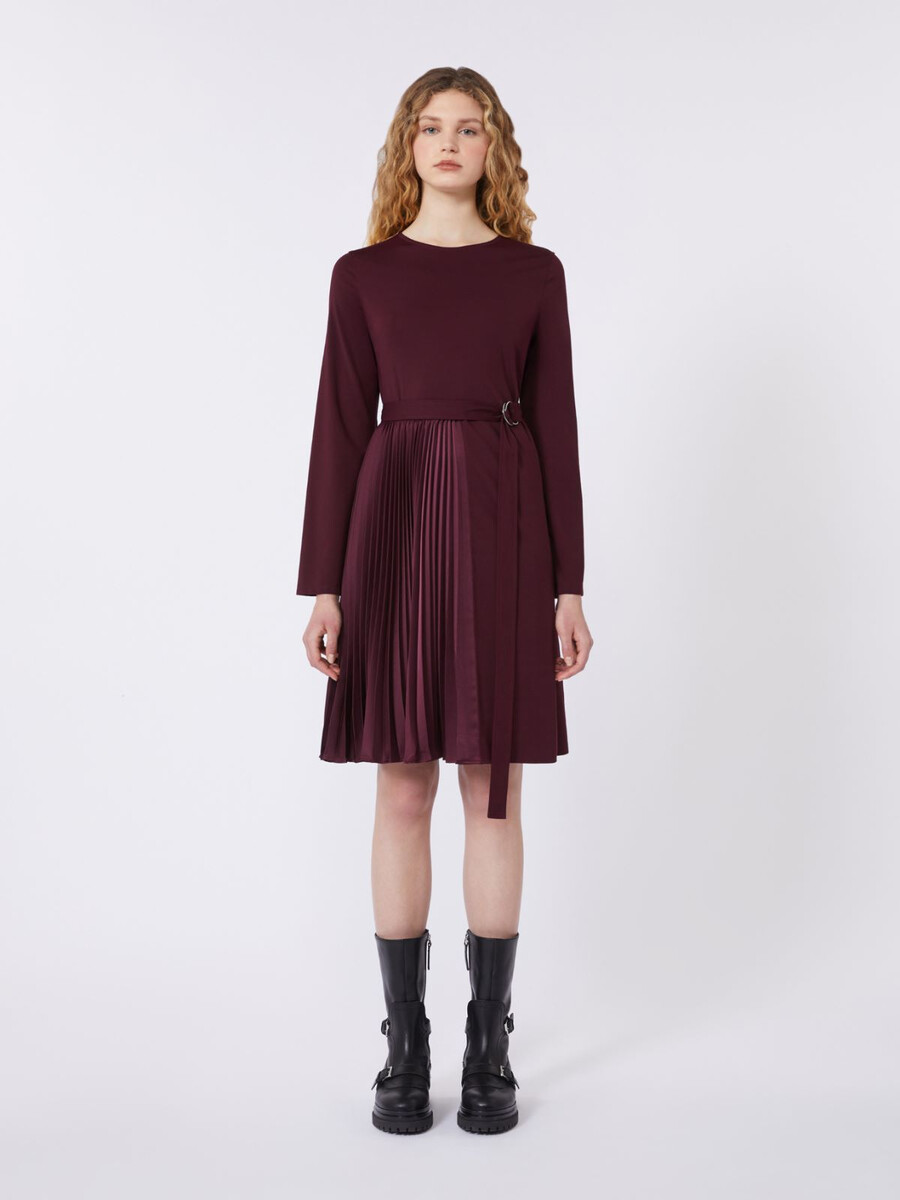 vestido de punto milano - burdeos