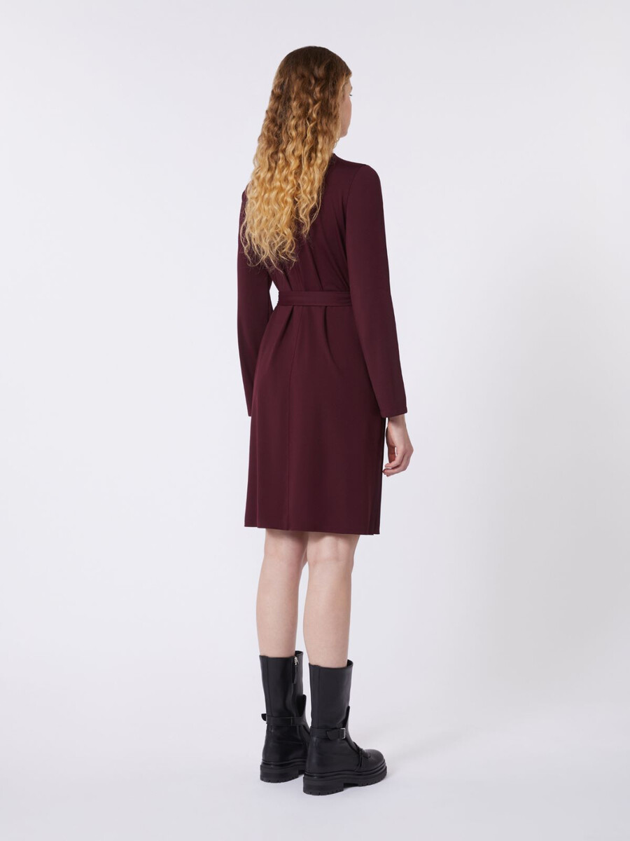 vestido de punto milano - burdeos