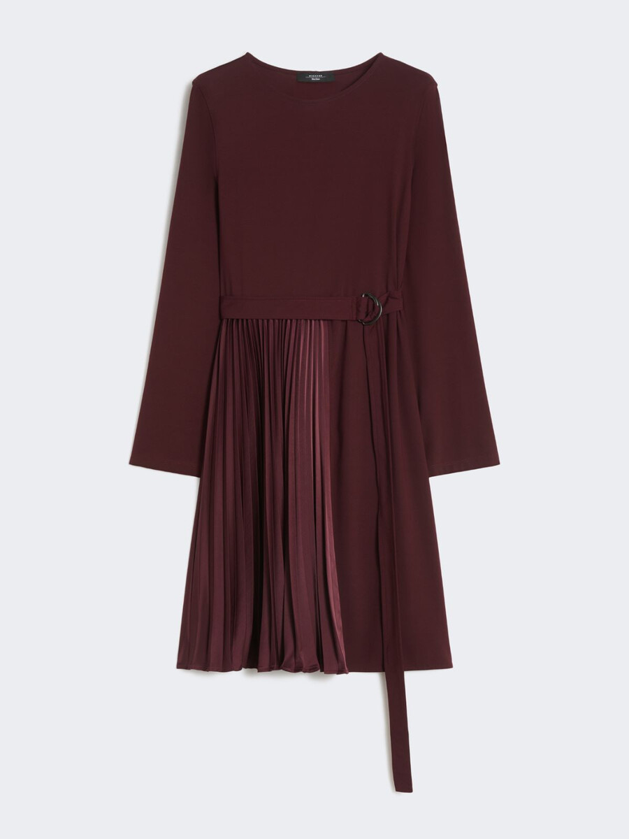 vestido de punto milano - burdeos
