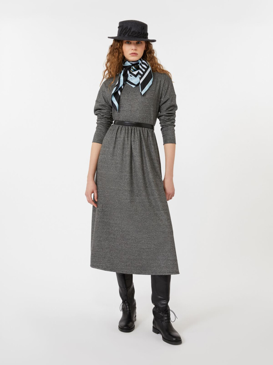 vestido de jersey - gris medio