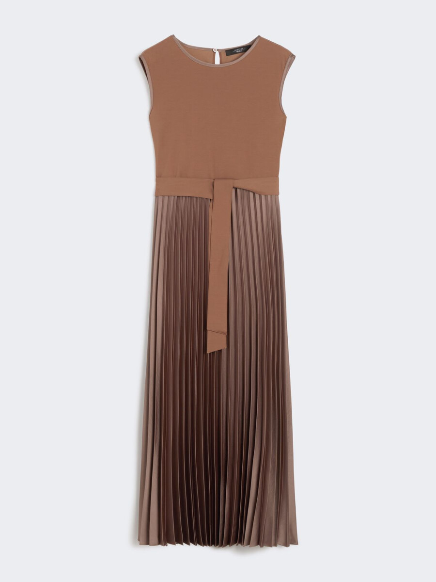 vestido de jersey sin mangas - marrÓn