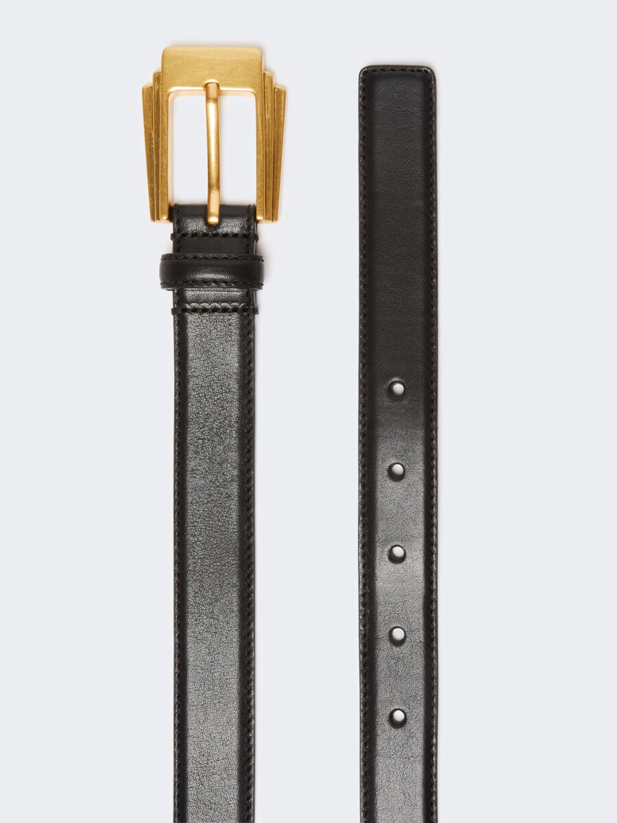 cinturón de cuero - negro