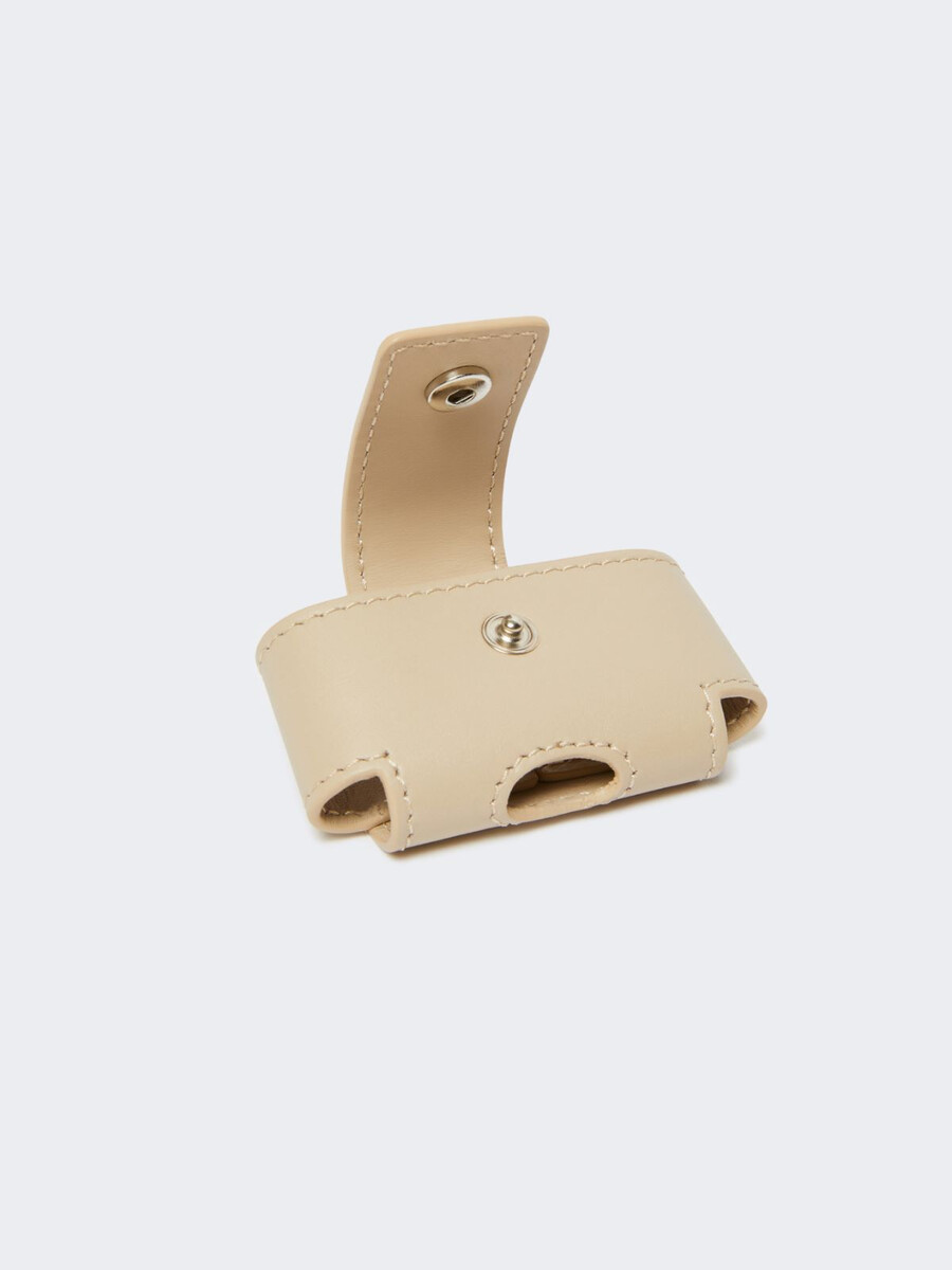 funda de cuero para auriculares - arena