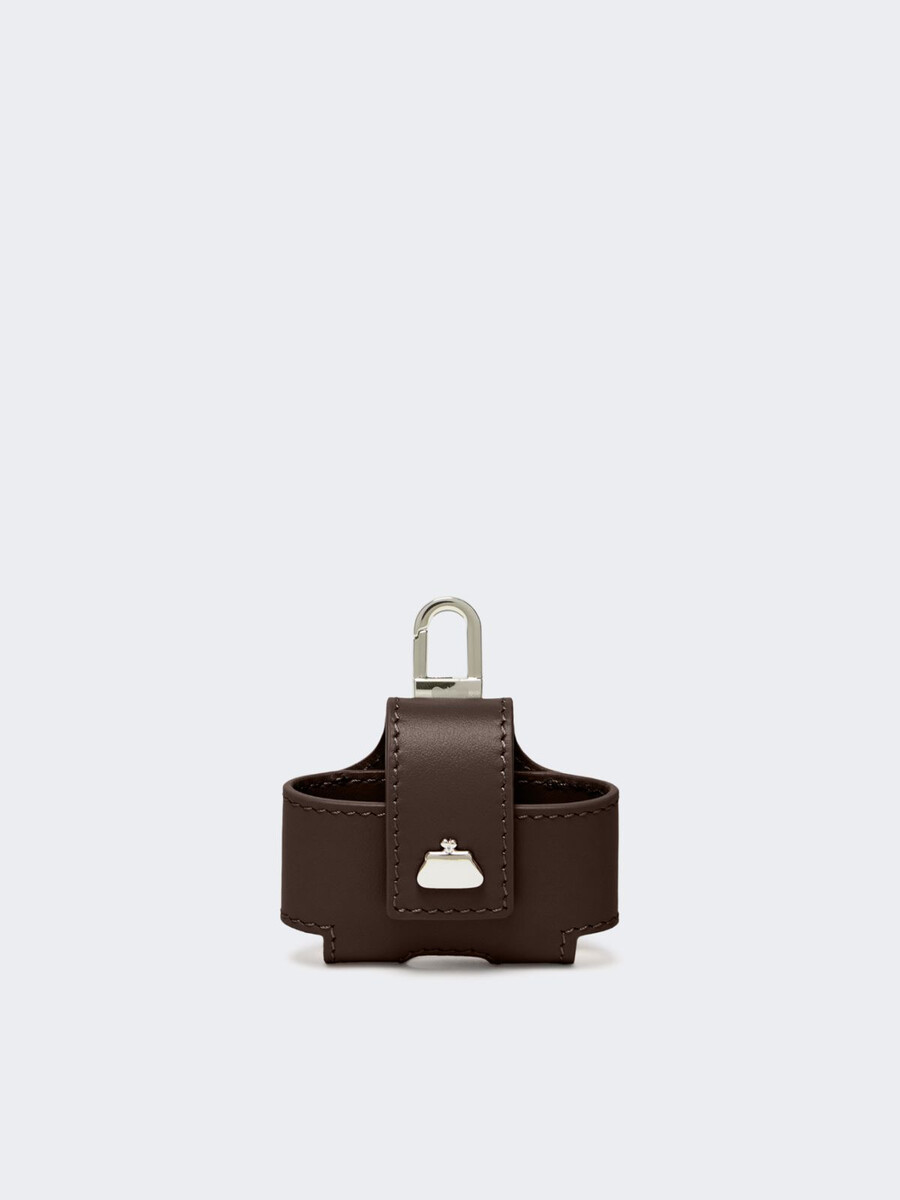 funda de cuero para auriculares - marrÓn oscuro