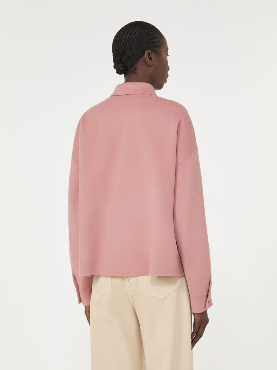 chaqueta de mezcla de lana de doble cara - antique rose