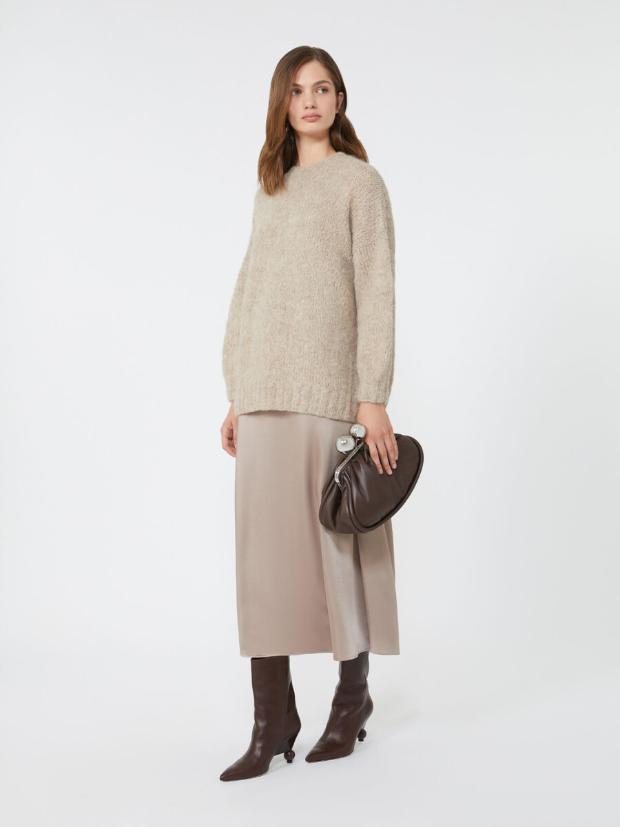 cuello alto de alpaca - beige