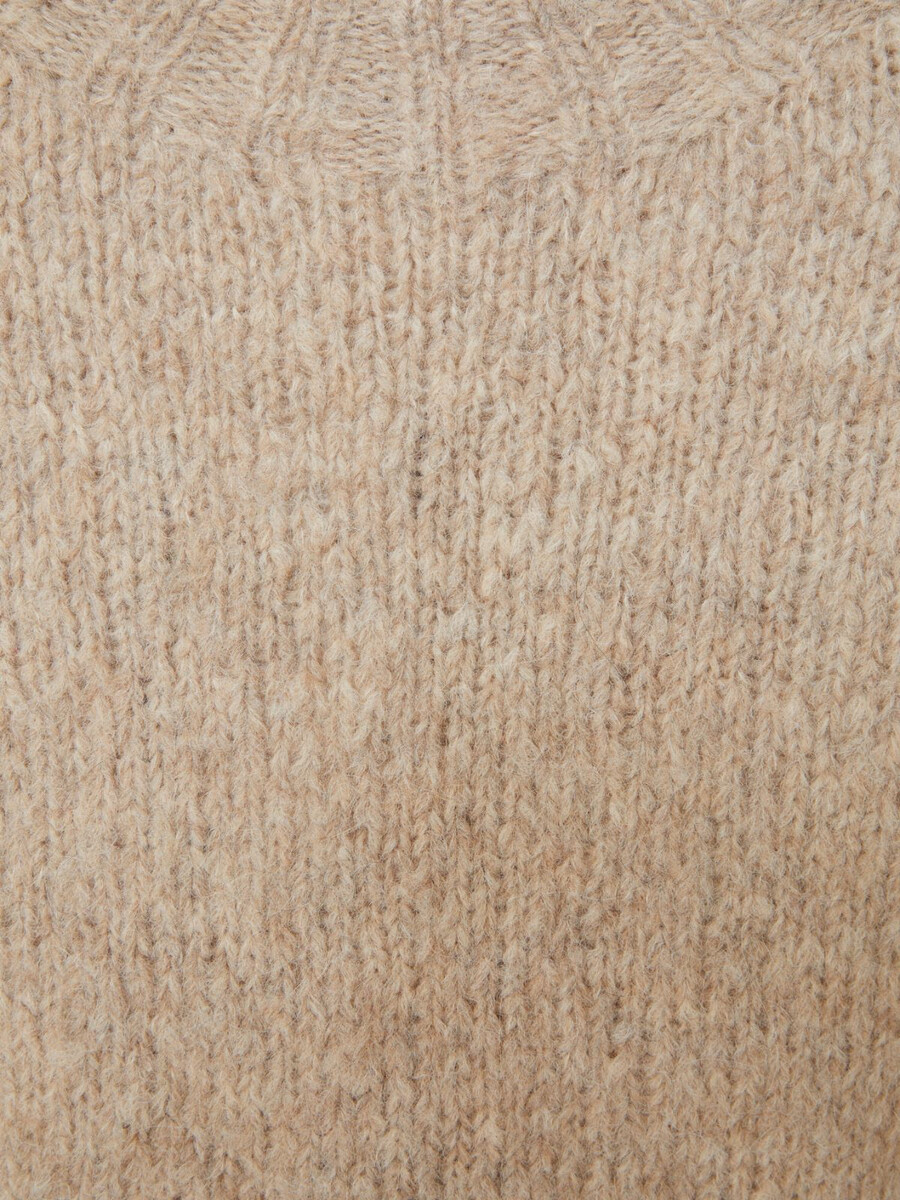 cuello alto de alpaca - beige