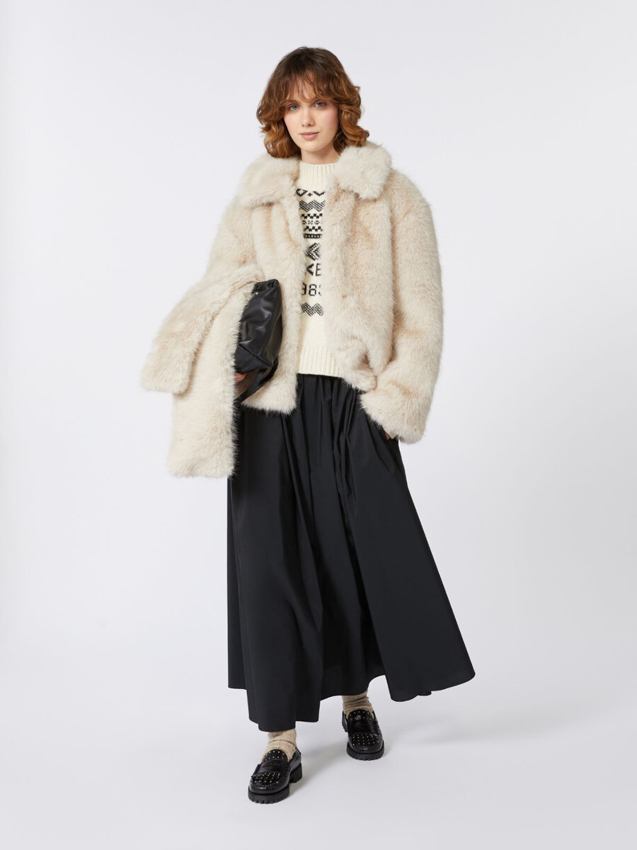 jersey jacquard de lana y alpaca - blanco
