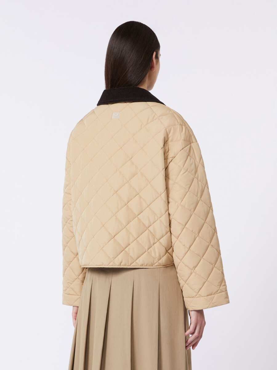 chaqueta acolchada reversible en tejido repelente al agua - beige
