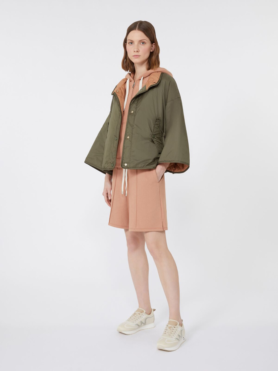chaqueta reversible de lona impermeable - kaki