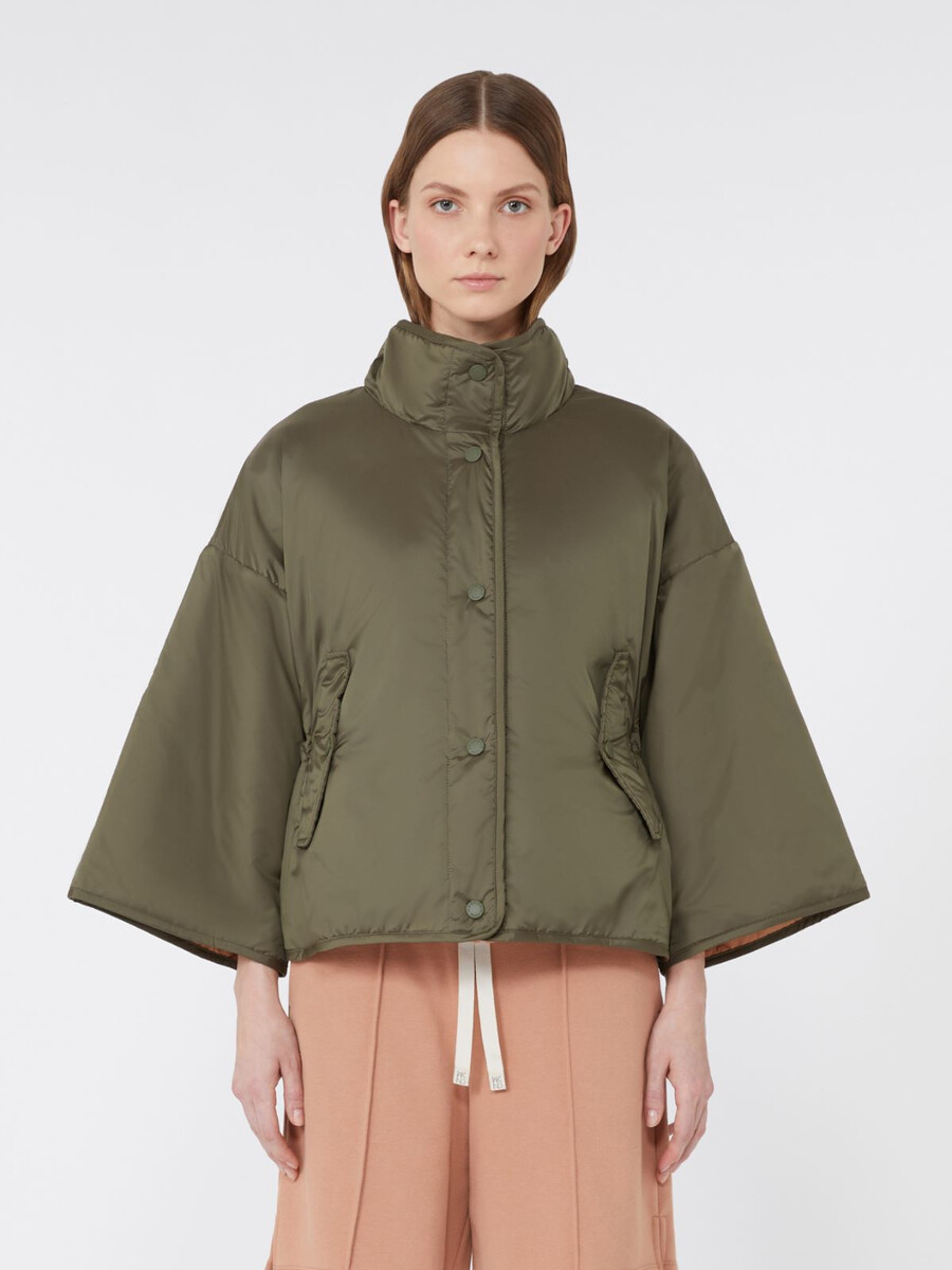 chaqueta reversible de lona impermeable - kaki