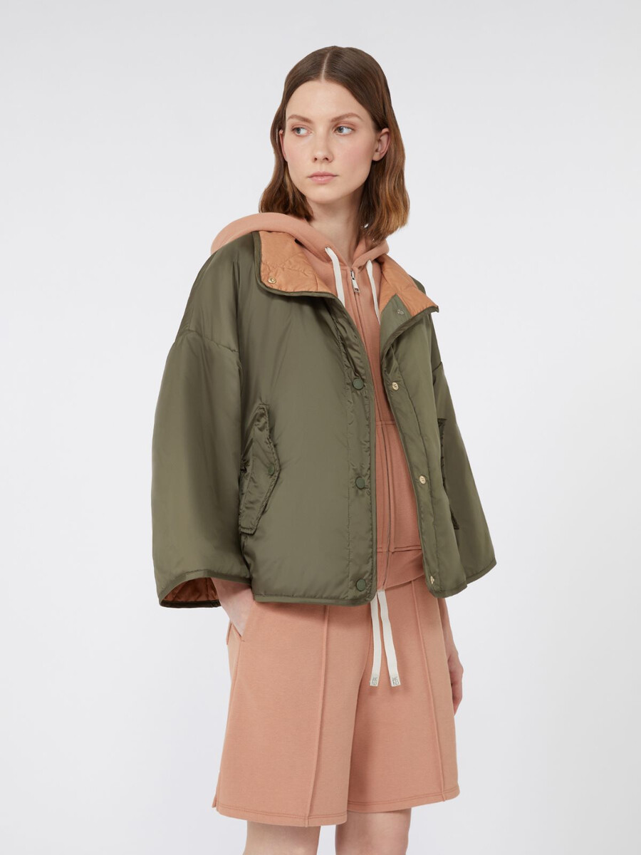 chaqueta reversible de lona impermeable - kaki