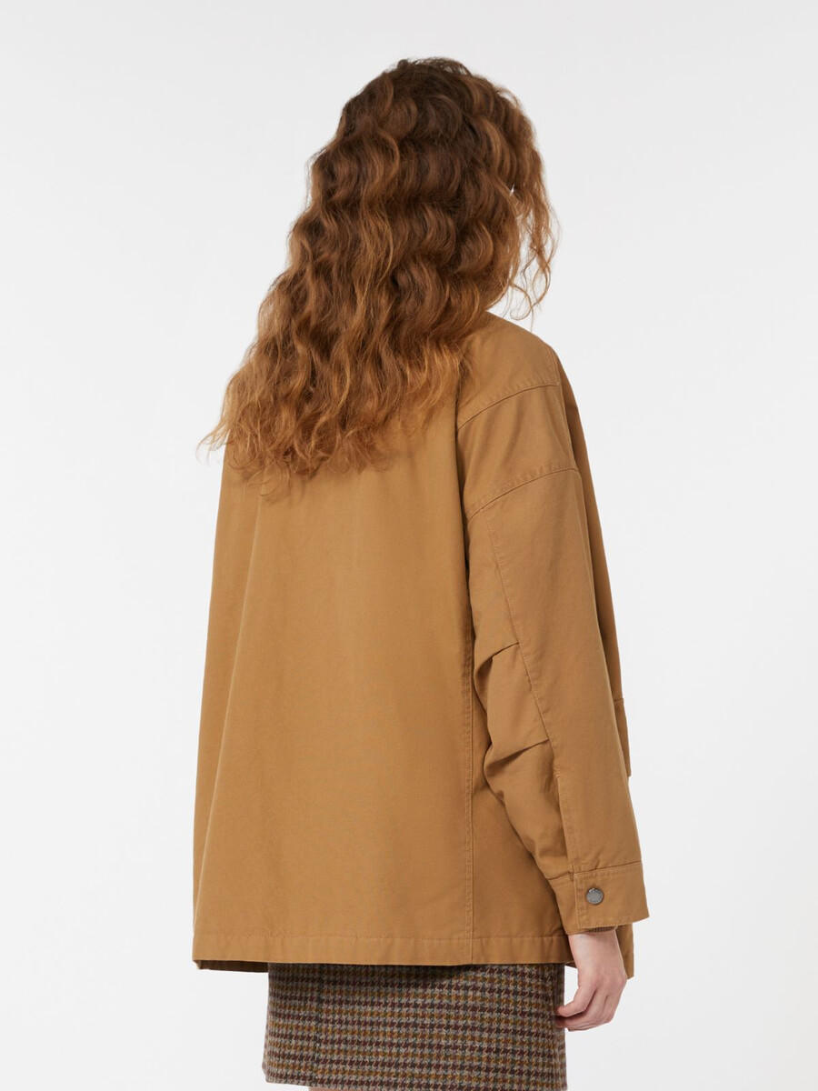 chaqueta de lona de algodón - camel