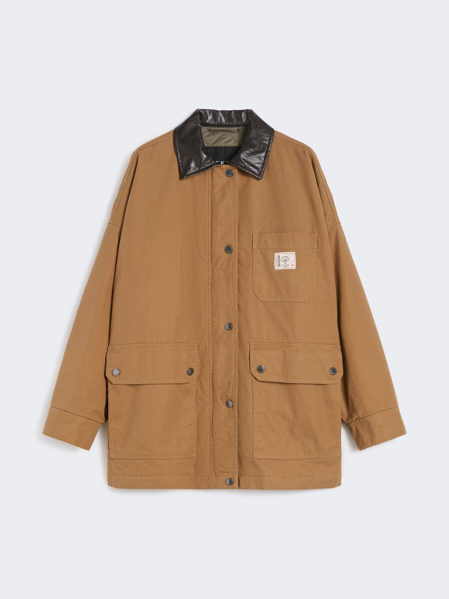 chaqueta de lona de algodón - camel