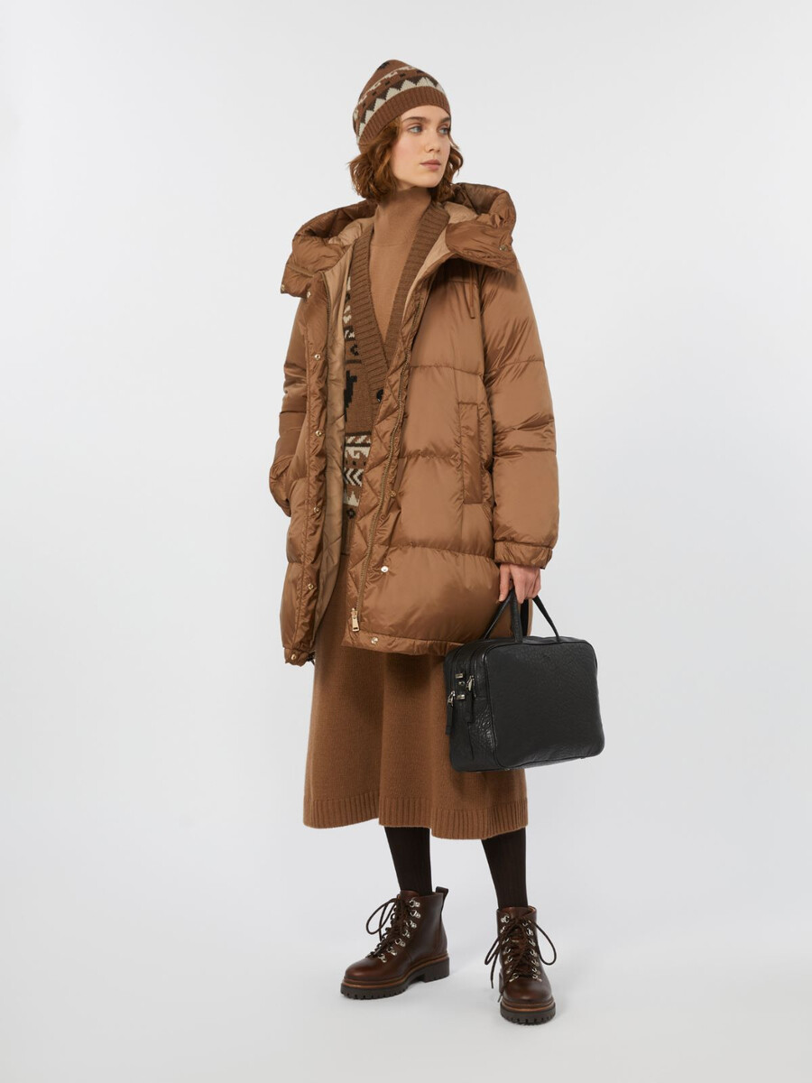 parka reversible de lona resistente al agua - marrÓn avellana