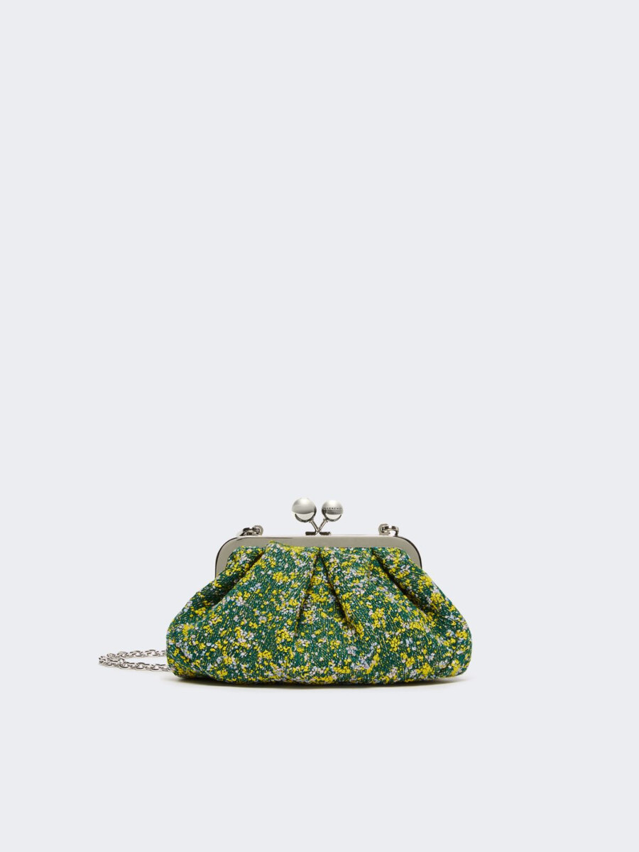 bolso pasticcino pequeño de lana bouclé - verde