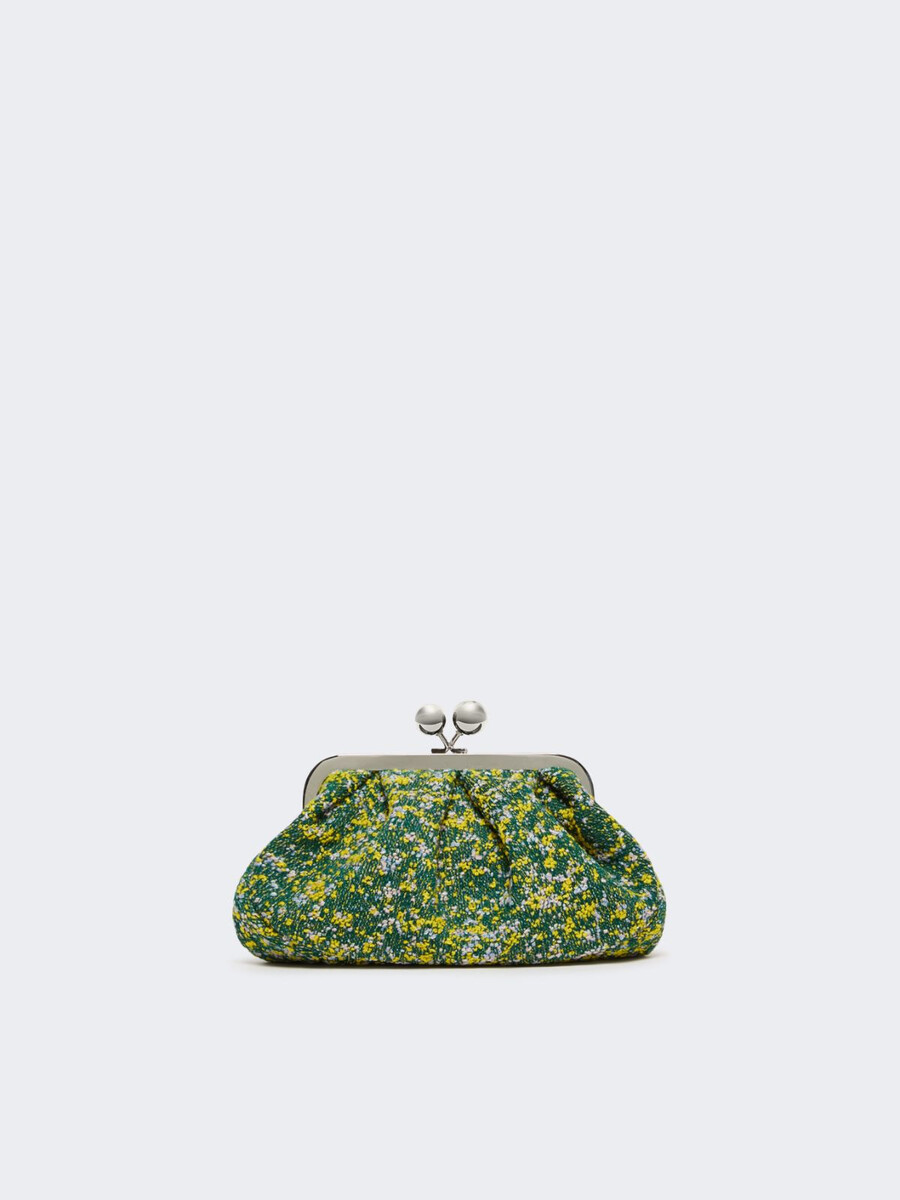 bolso pasticcino pequeño de lana bouclé - verde