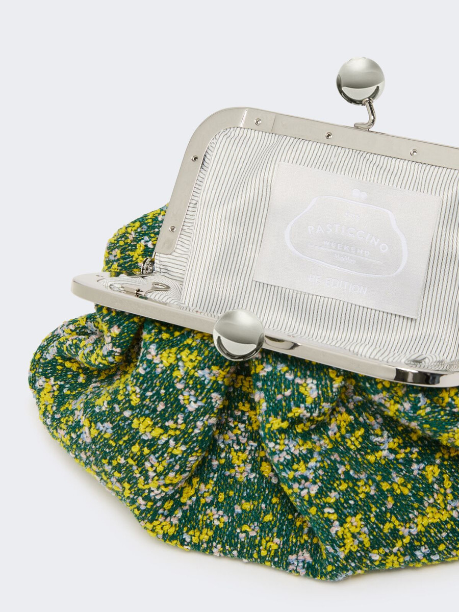 bolso pasticcino pequeño de lana bouclé - verde