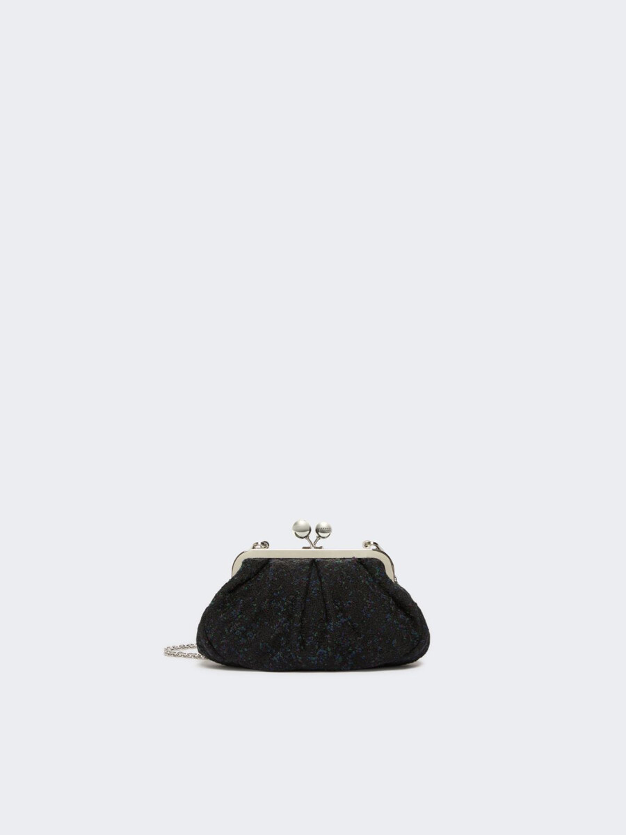 bolso pasticcino pequeño de lana bouclé - negro