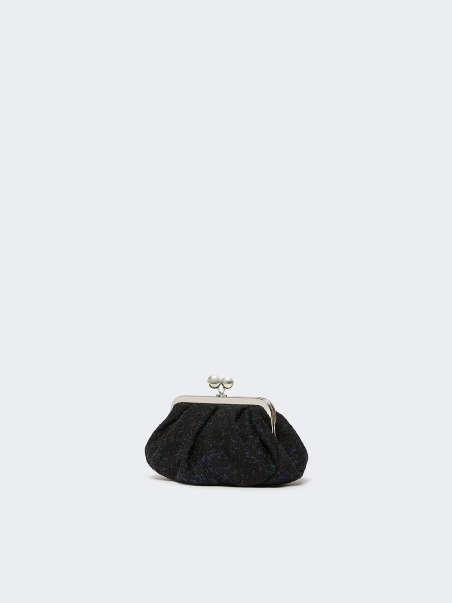 bolso pasticcino pequeño de lana bouclé - negro
